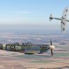 spitfires in flight